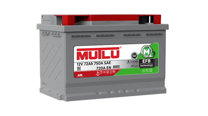 Mutlu 12v 72 AH EFB