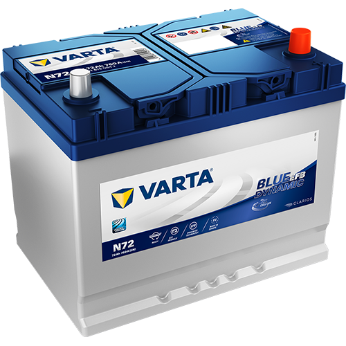 Varta 12v 72 AH Blue Dynamic EFB